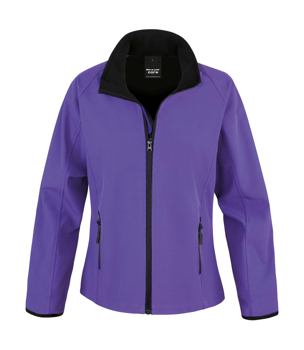 Bedruckbare Softshelljacke für Damen - 371 - Lila/Schwarz