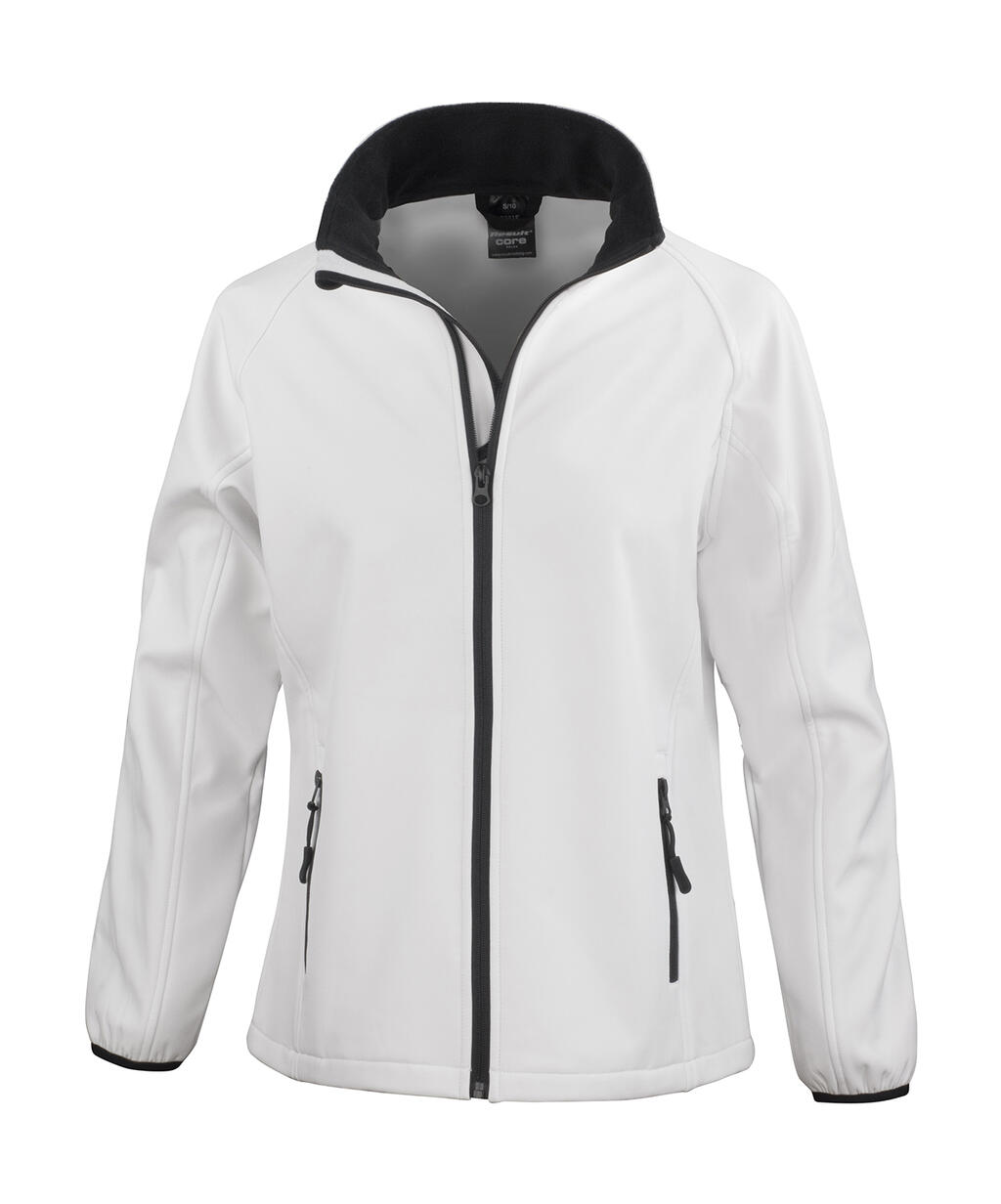 Bedruckbare Softshelljacke für Damen - 056 - Weiß/Schwarz