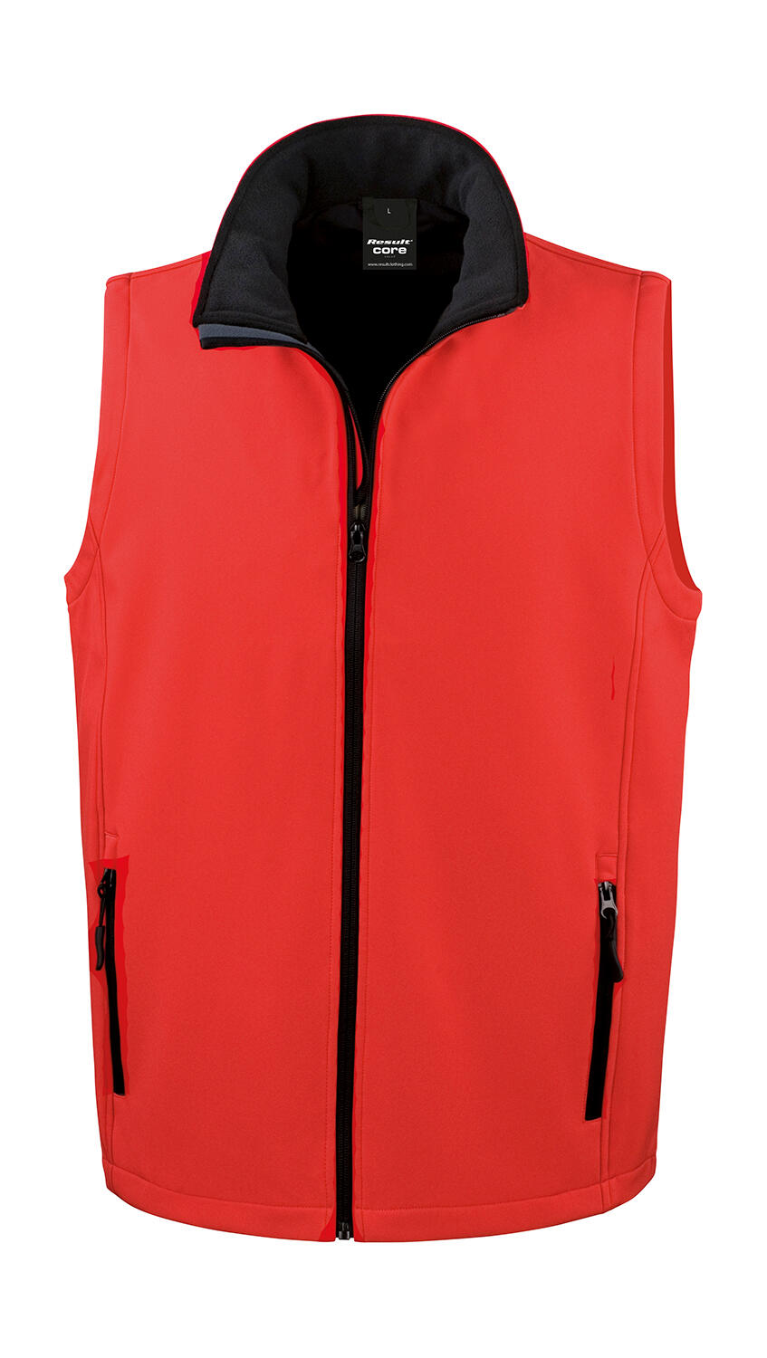Bedruckbare Softshell-Weste - RDBK - Rot/Schwarz