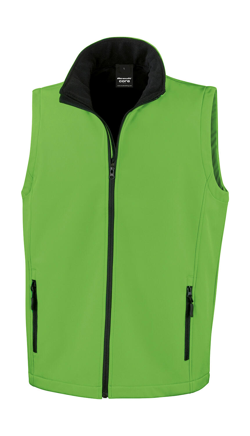 Bedruckbare Softshell-Weste - GNBK - Leuchtendes Grün/Schwarz