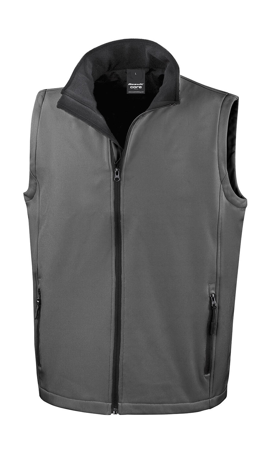 Bedruckbare Softshell-Weste - 188 - Anthrazit/Schwarz