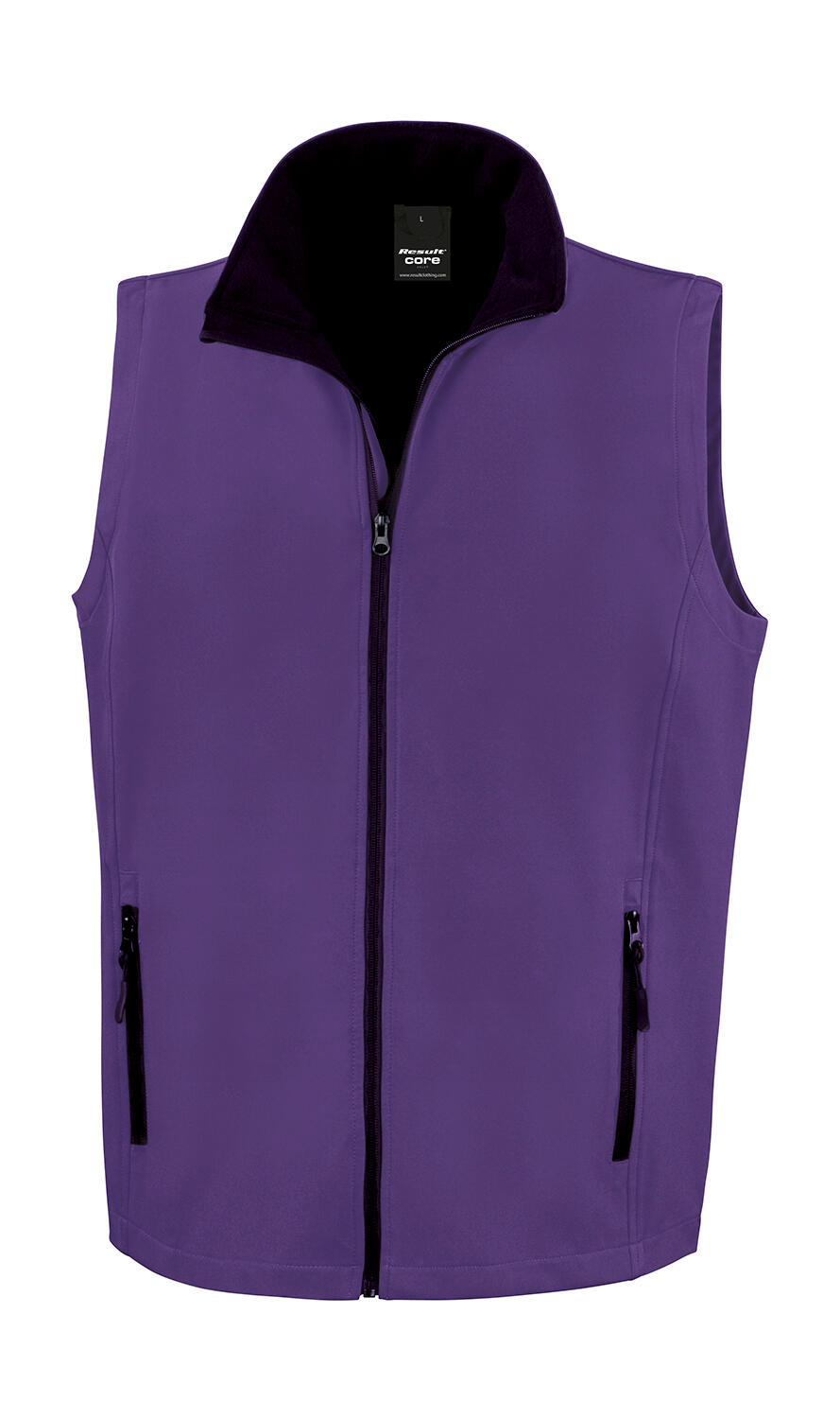 Bedruckbare Softshell-Weste - 371 - Lila/Schwarz