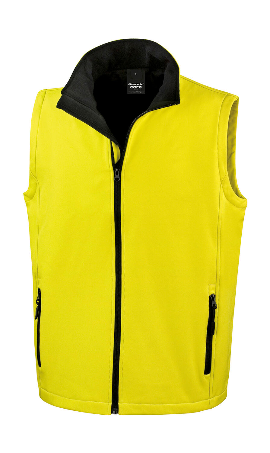 Bedruckbare Softshell-Weste - 657 - Gelb/Schwarz