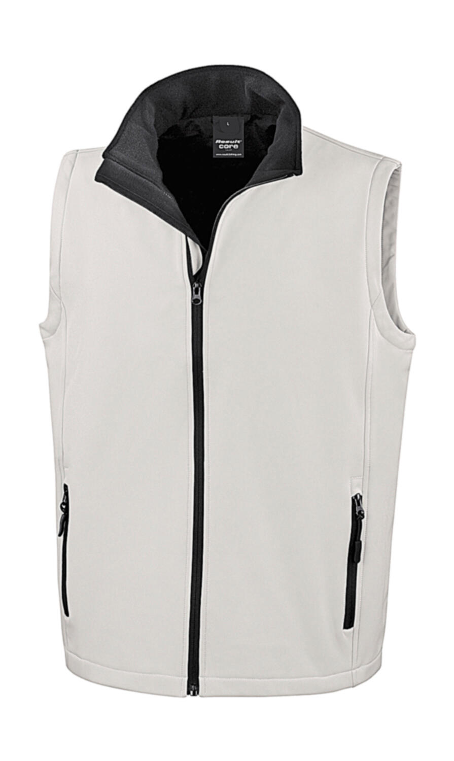 Bedruckbare Softshell-Weste - 056 - Weiß/Schwarz