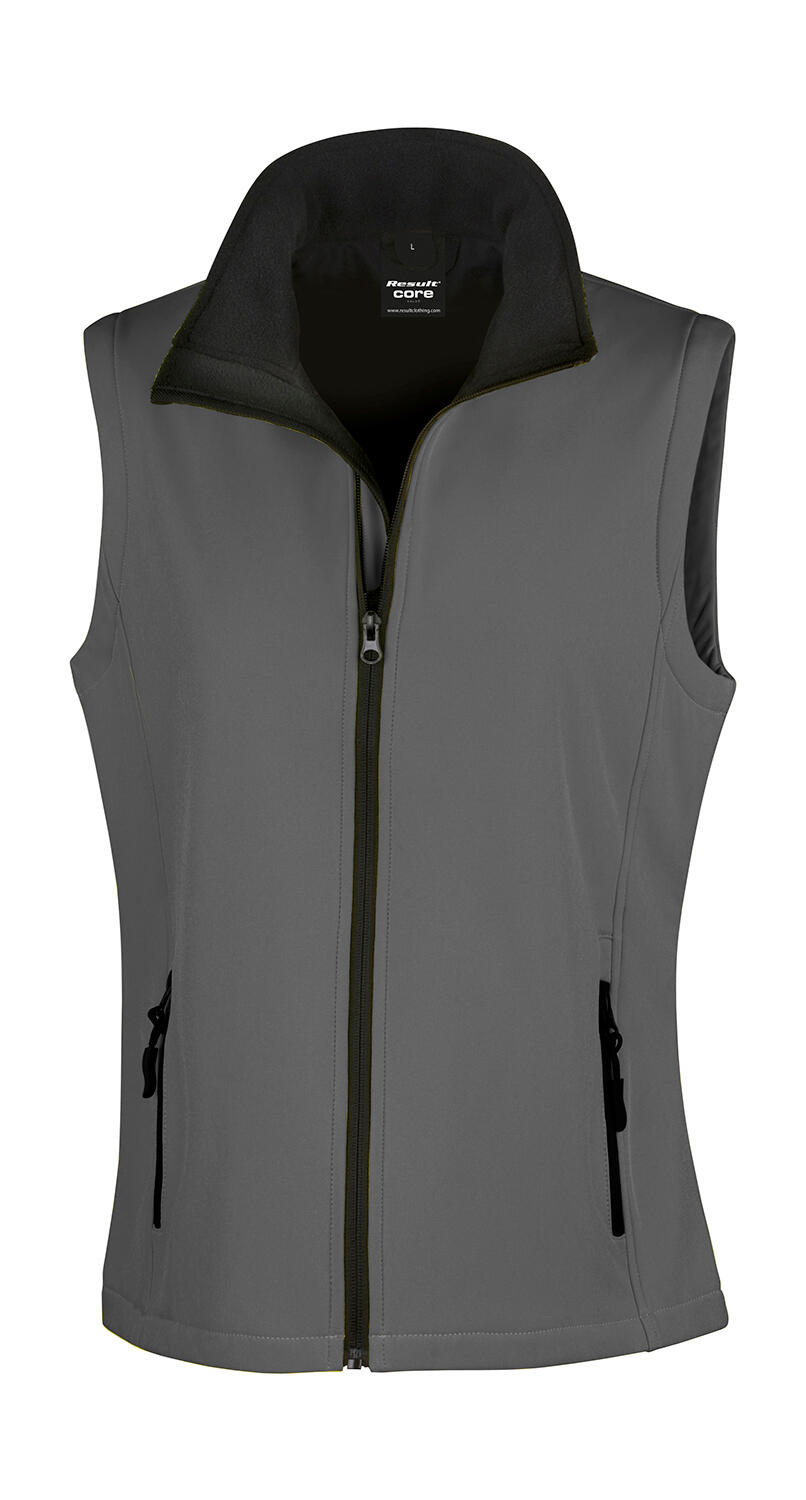 Bedruckbare Softshellweste für Damen - 188 - Anthrazit/Schwarz