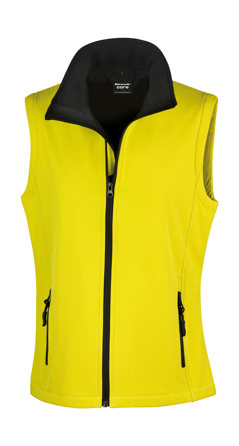 Bedruckbare Softshellweste für Damen - 657 - Gelb/Schwarz