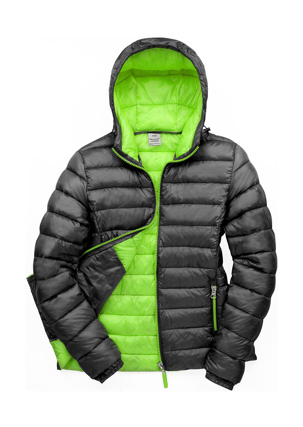 Damen-Kapuzenjacke Snow Bird - 171 - Schwarz/Limette