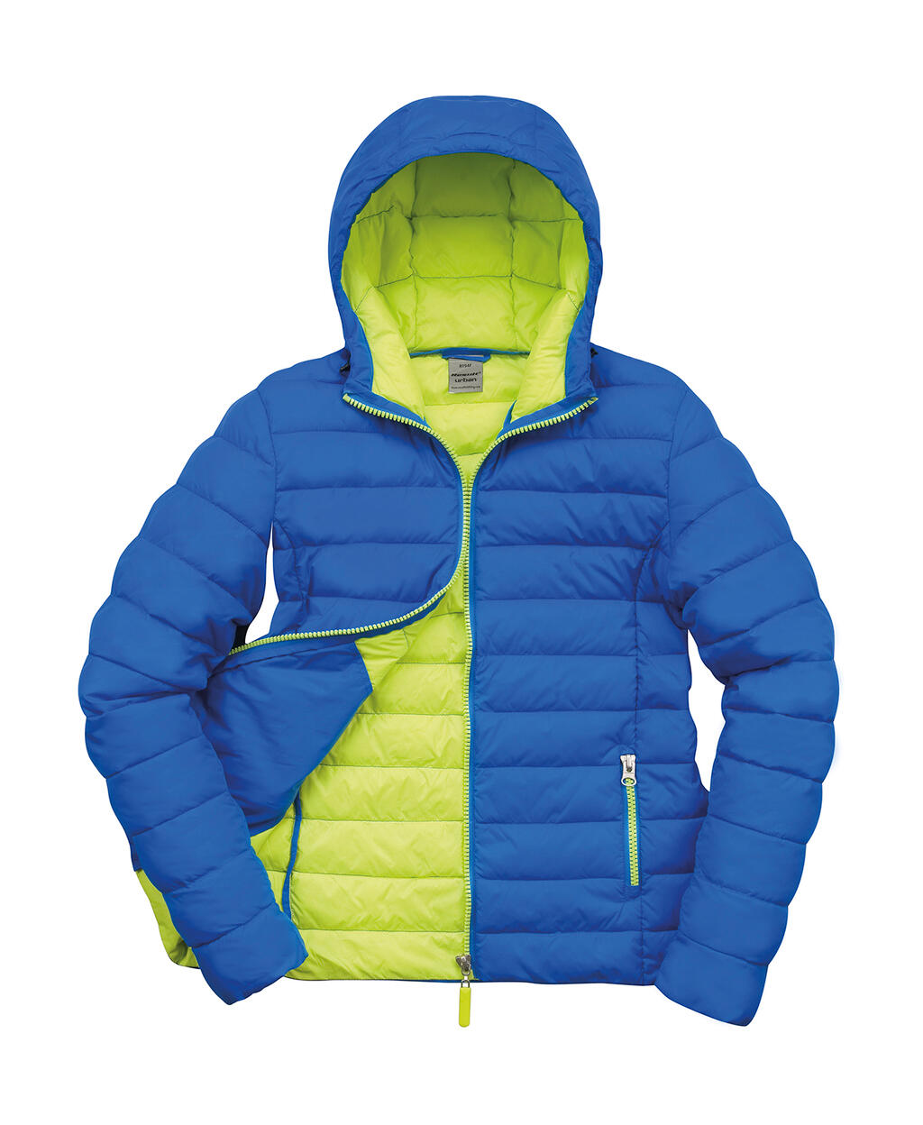 Damen-Kapuzenjacke Snow Bird - 358 - Ozeanblau/Limetten-Punch