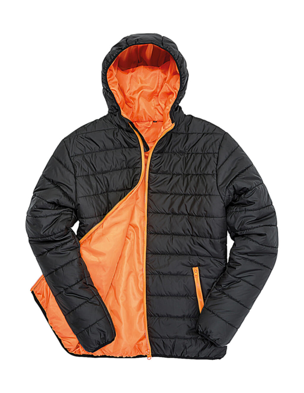Wattierte Jacke - 178 - Schwarz/Orange