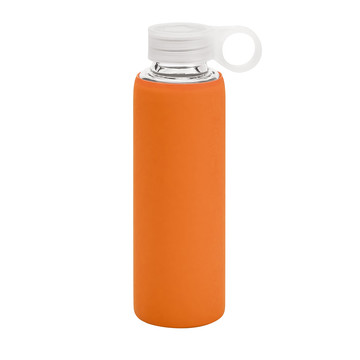 DHABI. 380 ml Sport-Trinkflasche aus Borosilikatglas. - 128 - Orange
