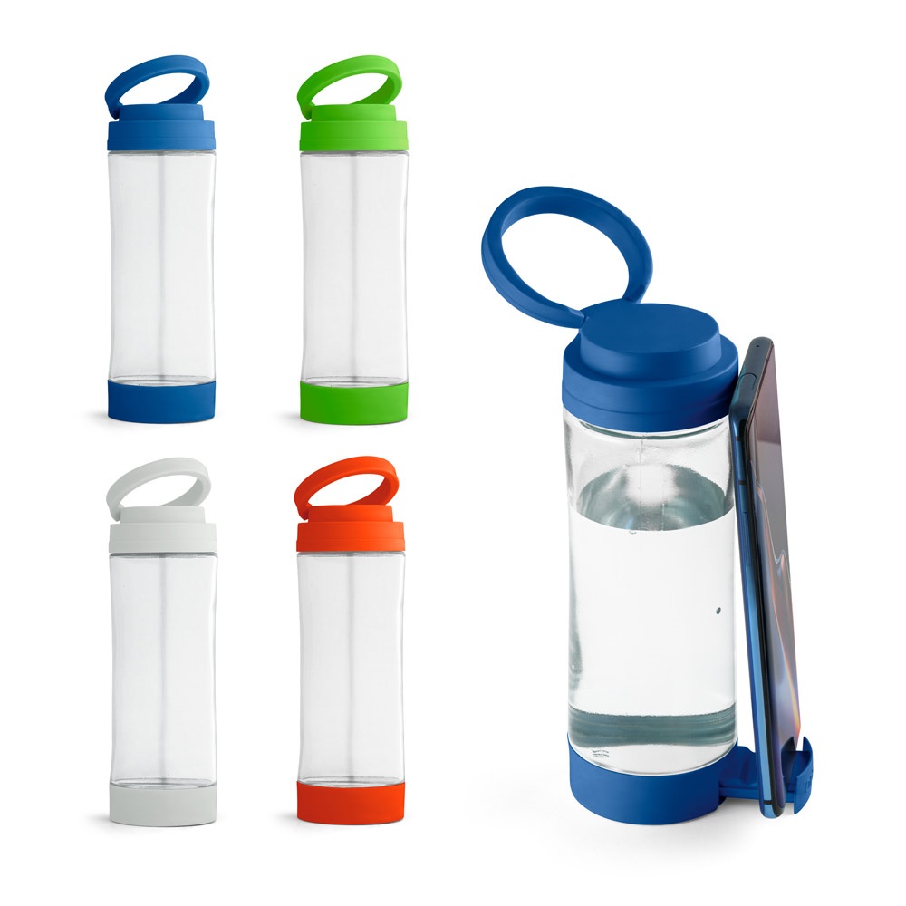 QUINTANA. Sportflasche aus Glas mit PP-Verschluss, 390 ml.