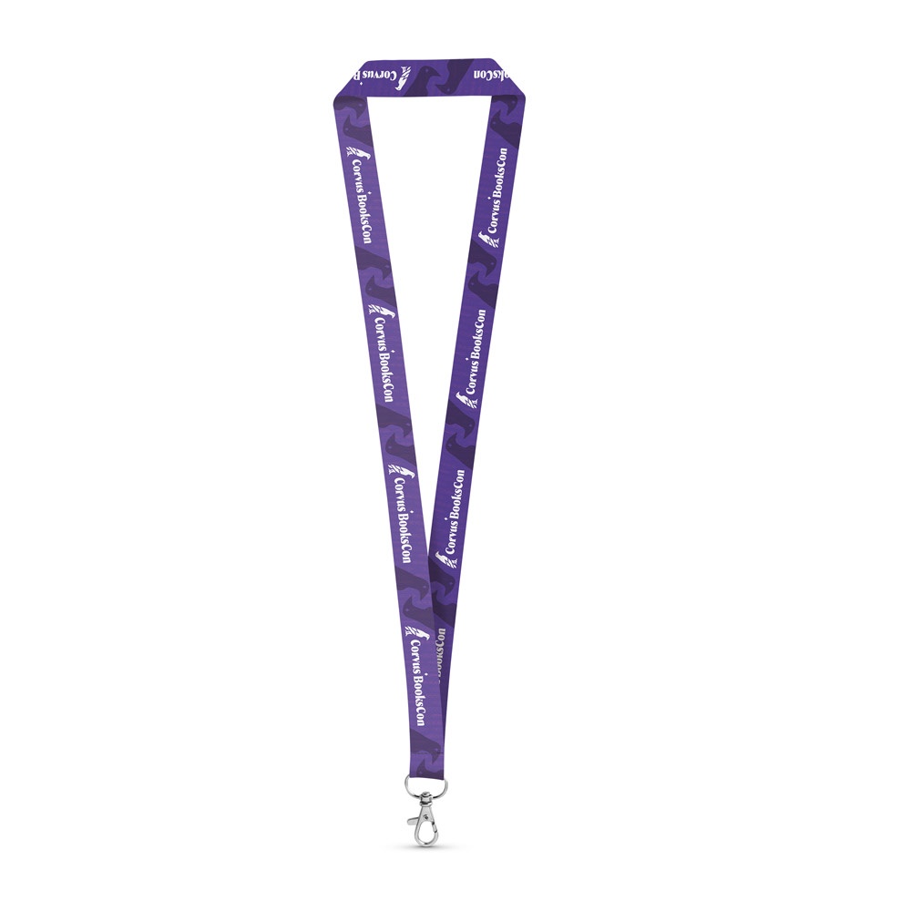 WINDSOR. SET Lanyard SUBLIMATION Long II (20 mm) aus recyceltem Polyester (100 % rPET) mit 20-mm-Hebelkarabiner
