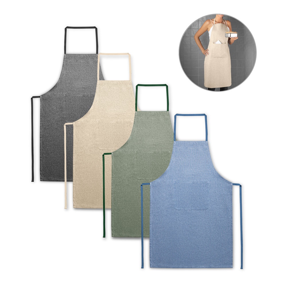 ZIMBRO. Schürze aus recycelter Baumwolle (140 g/m²)