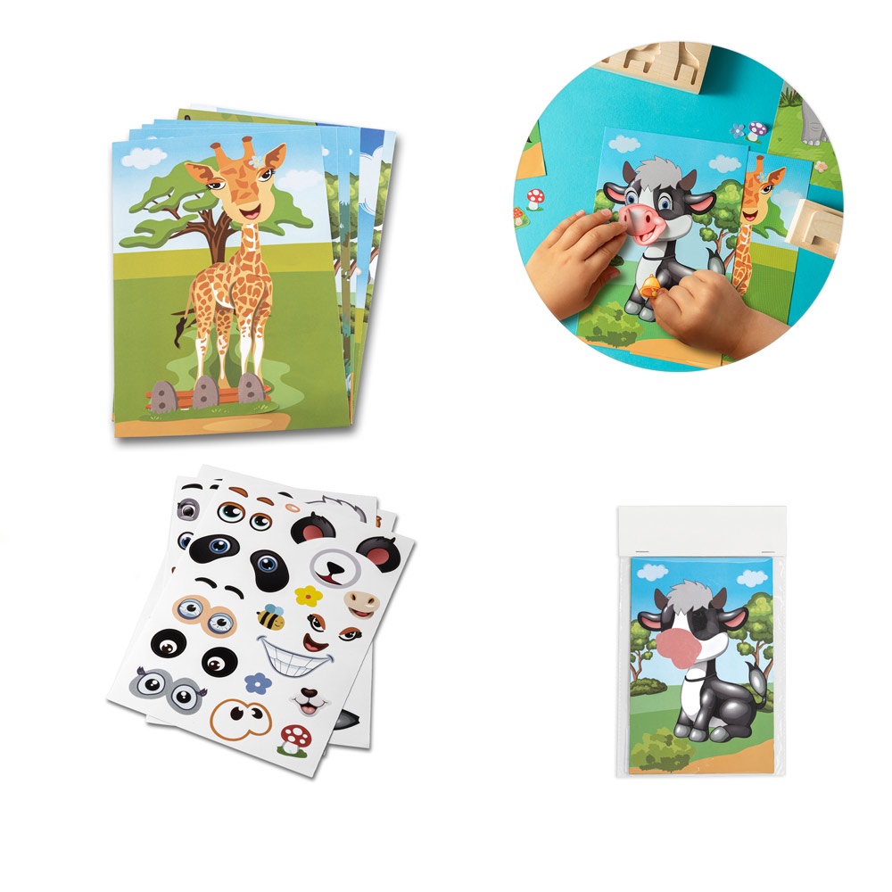 MADAGASKAR. Sticker-Spiel bestehend aus sechs Bögen.