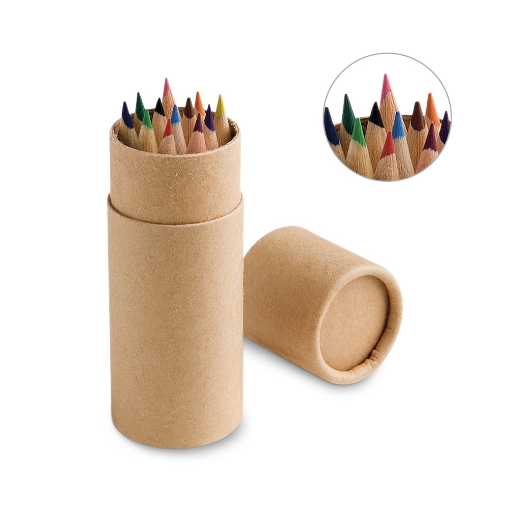 ZYLINDER. Schachtel mit 12 Buntstiften