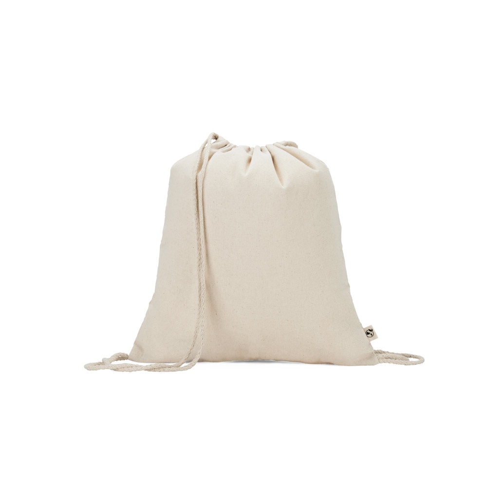 MAJORCA. Rucksack mit Kordelzug aus 100 % recycelter Baumwolle (180 g/m²).