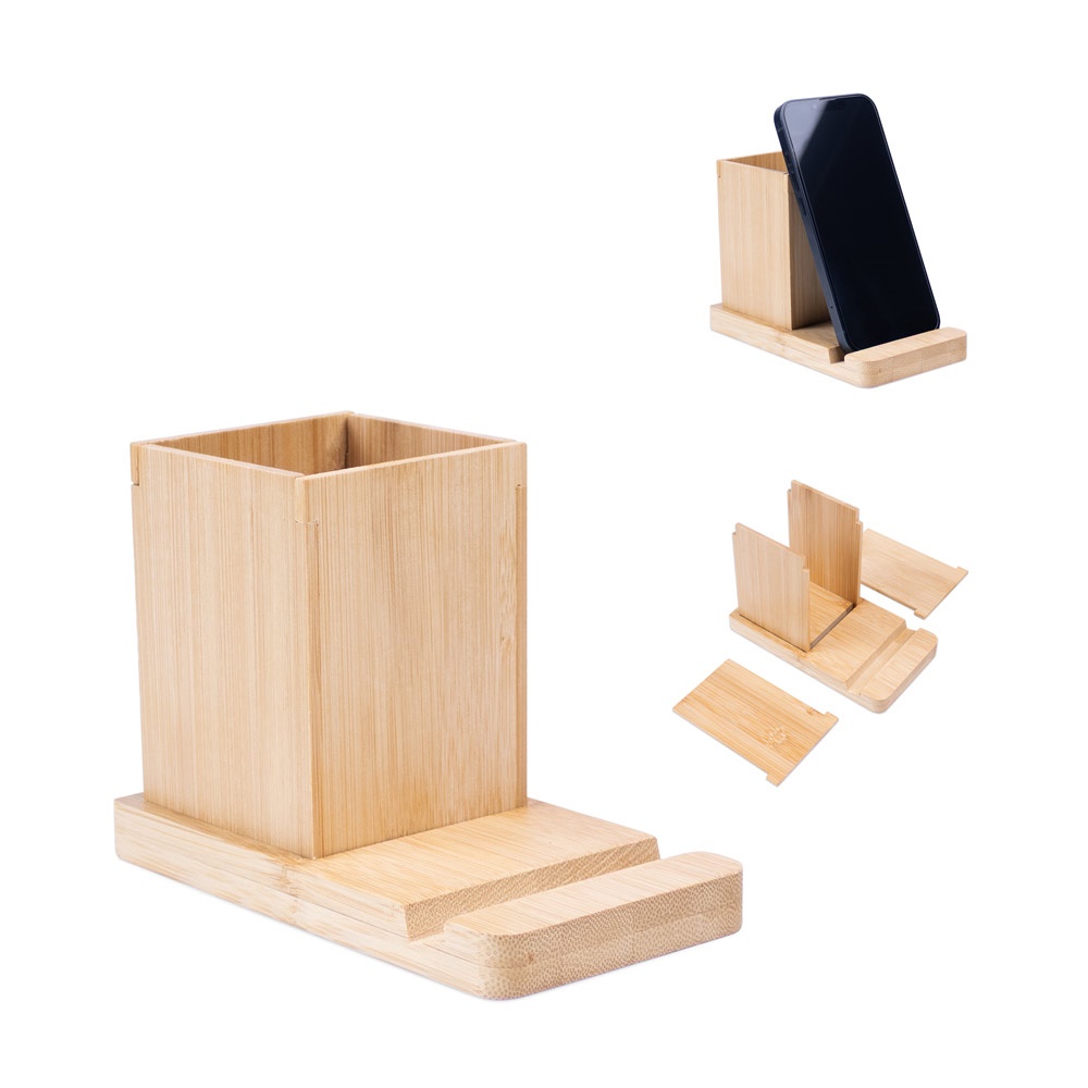 Erwin. Schreibtischset mit Handyhalterung und Tasse.