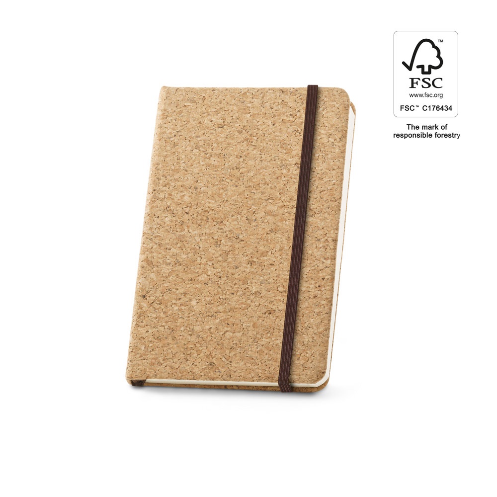 HAWKINS. Taschenformatiges Notizbuch aus Kork mit 160 unlinierten Seiten.