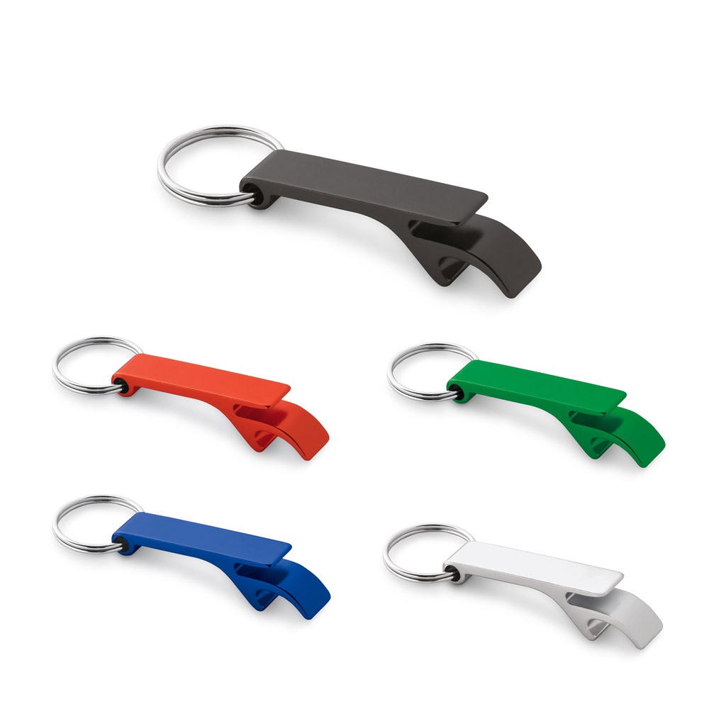 RE-BAITT. Schlüsselanhänger mit Flaschenöffner aus recyceltem Aluminium (100% rAL)