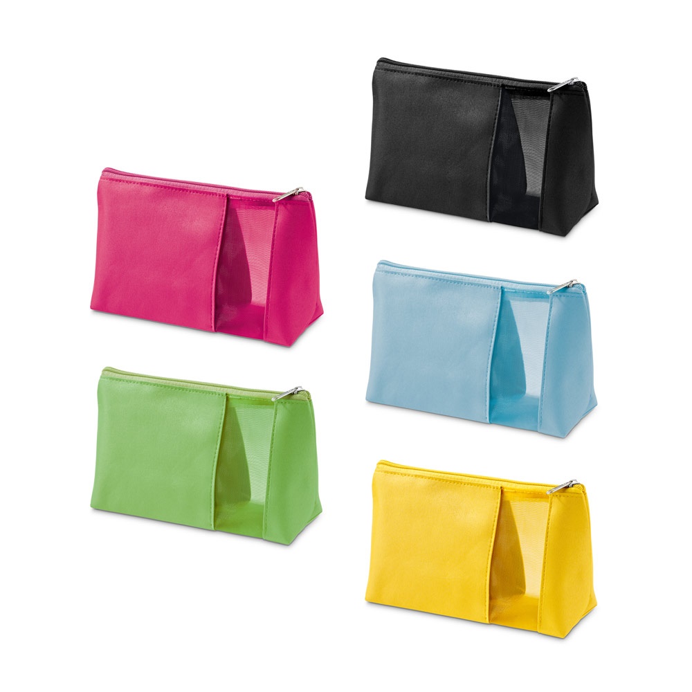 ANNIE. Clutch aus Mikrofaser und Netzgewebe