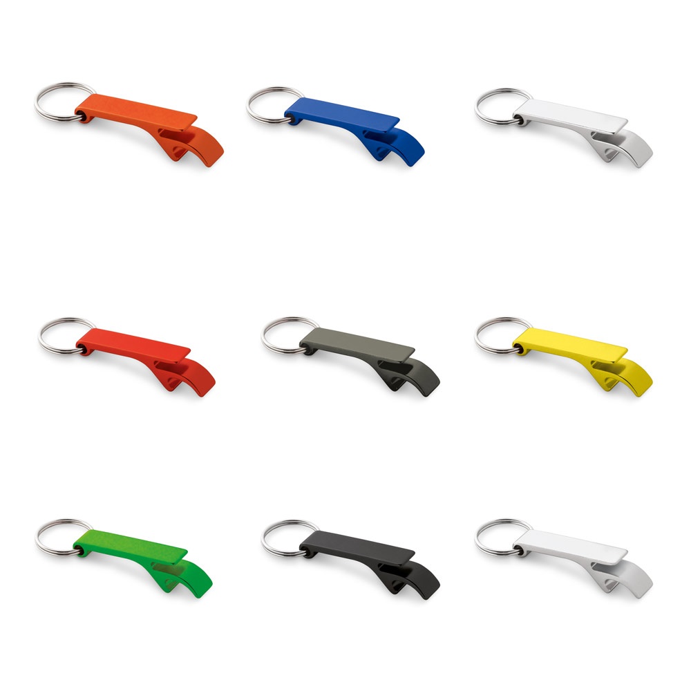 BAITT. Schlüsselanhänger aus Aluminium mit Flaschenöffner.