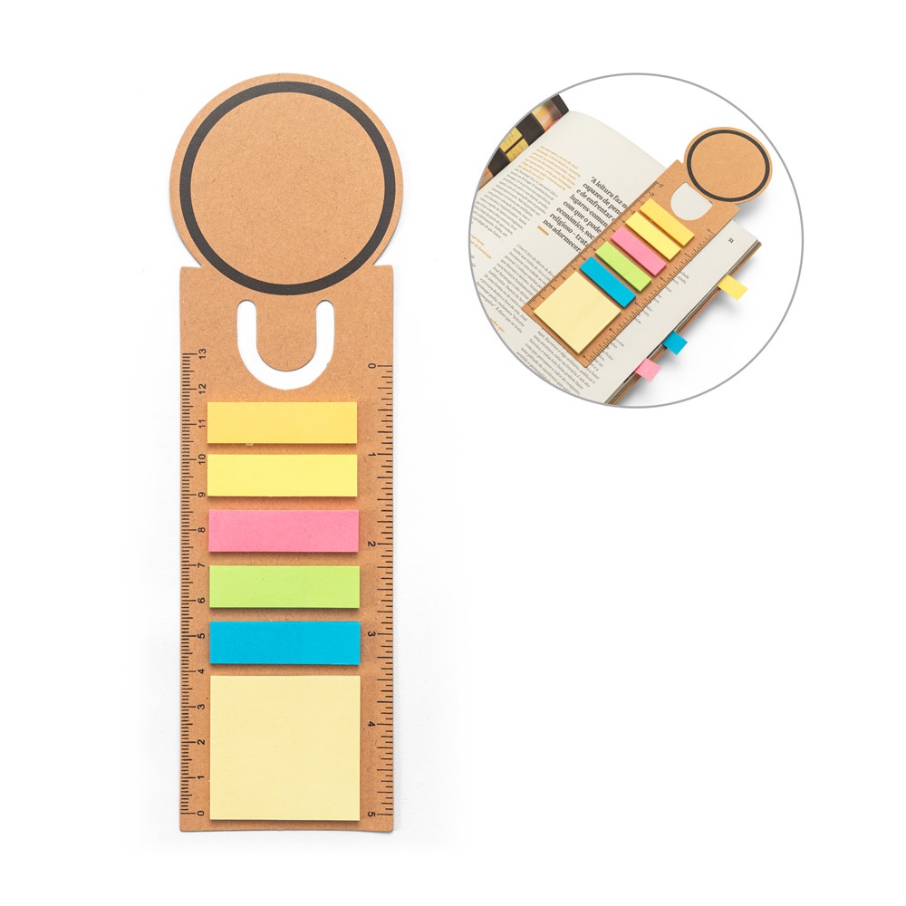SAWYER. 3-in-1-Büroset, hergestellt aus 100 % Recyclingpapier, mit runder Oberseite und rundum schwarzem Aufdruck.