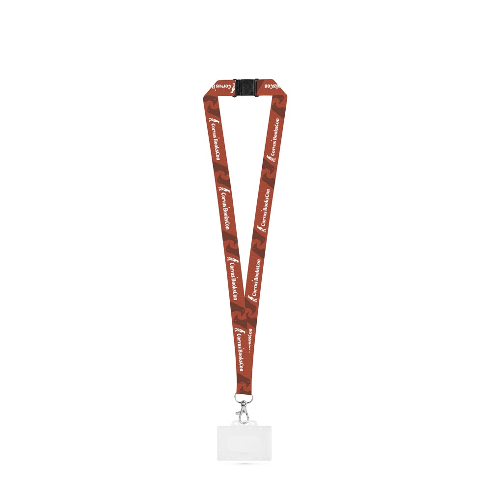 CARLISLE. SUBLIMATION Lanyard-Set Lang II (20 mm) mit 20-mm-Karabinerhaken, Sicherheitsverschluss und stabilem Ausweishalter 91 x 68 mm