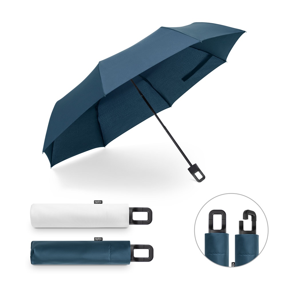 GEORGE. 21" Regenschirm aus 190T recyceltem Polyester (100% rPET), winddichtem Pongee.