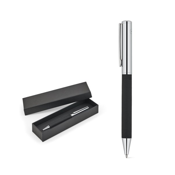SCHLACHTUNG. Dokumental® Kugelschreiber aus Edelstahl mit polierter Oberfläche und schwarzer Tinte.
