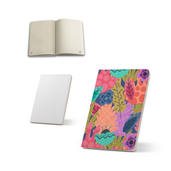 ANNE SUB A6. A6 Notizbuch mit festem Einband, ideal für den Sublimationsdruck.