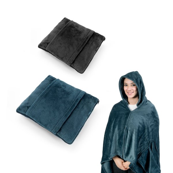 Kuschelig. 3-in-1-Set aus weichem Plüschstoff (220 g/m²), ideal für Reisen
