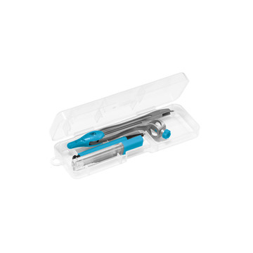 GEOM. Geometrie-Set für die Schule im PP-Koffer - 124 - Blau