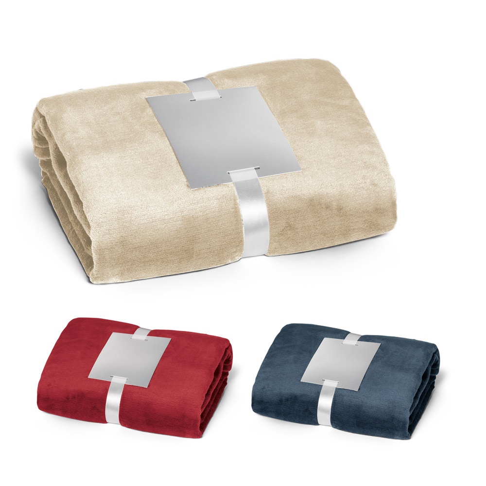 DYLEAF. Fleecedecke (240 g/m²) mit Schleife und personalisierbarer Karte.