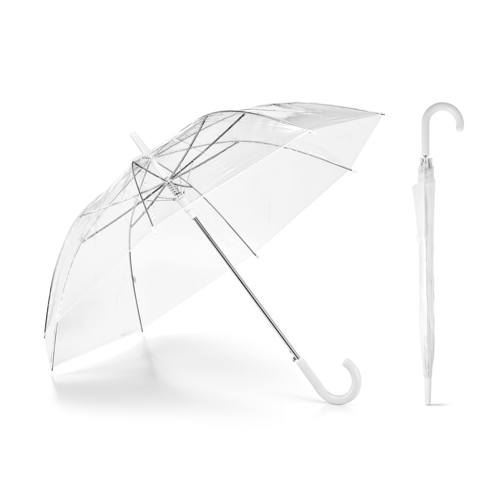 NICHOLAS. Transparenter POE-Regenschirm mit automatischer Öffnung.