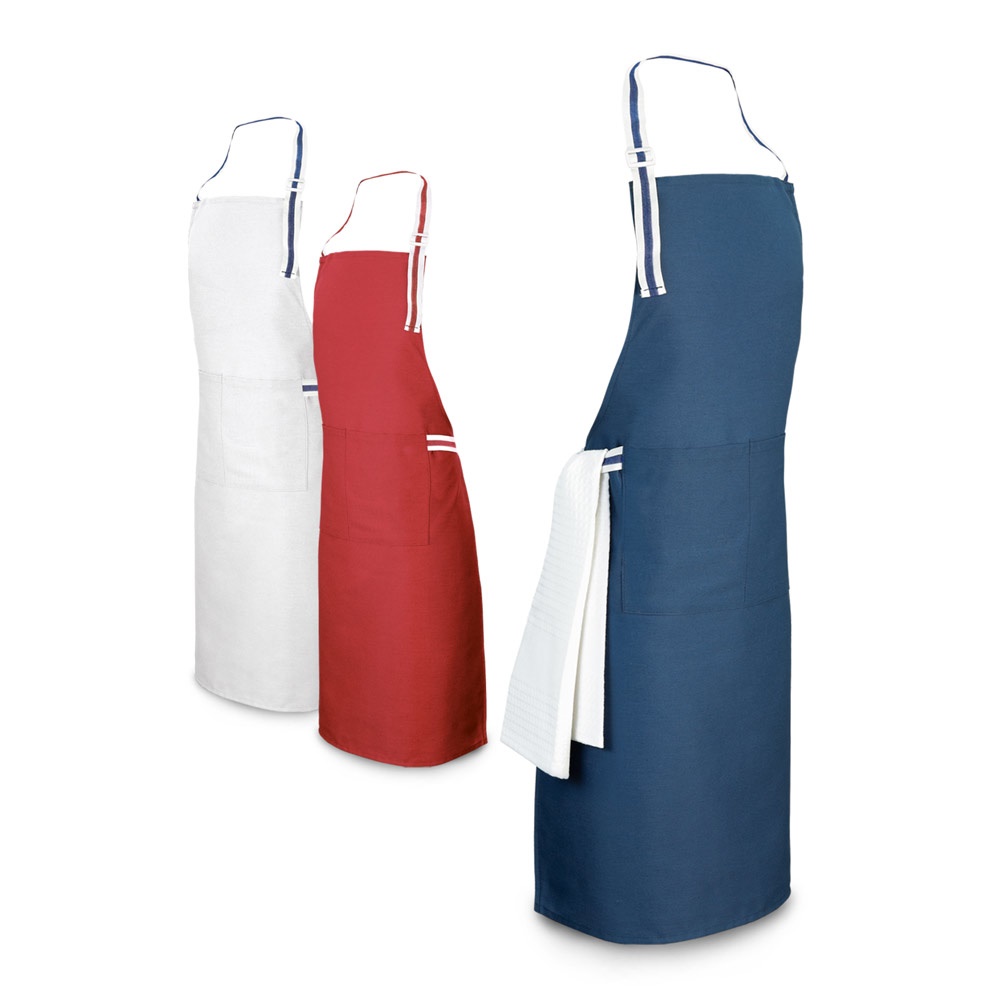 Ingwer. Schürze aus Baumwolle und Polyester.