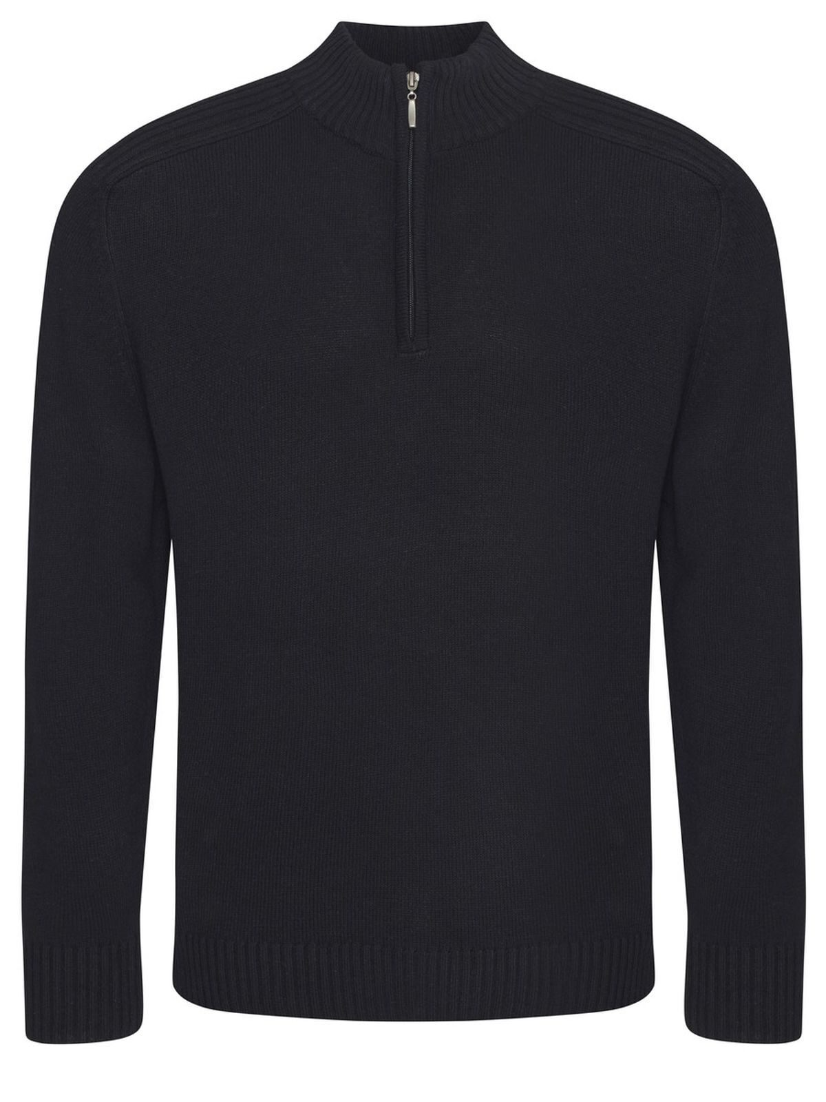 Wakhan 1/4 Zip Nachhaltiger Pullover - BLK - Schwarz