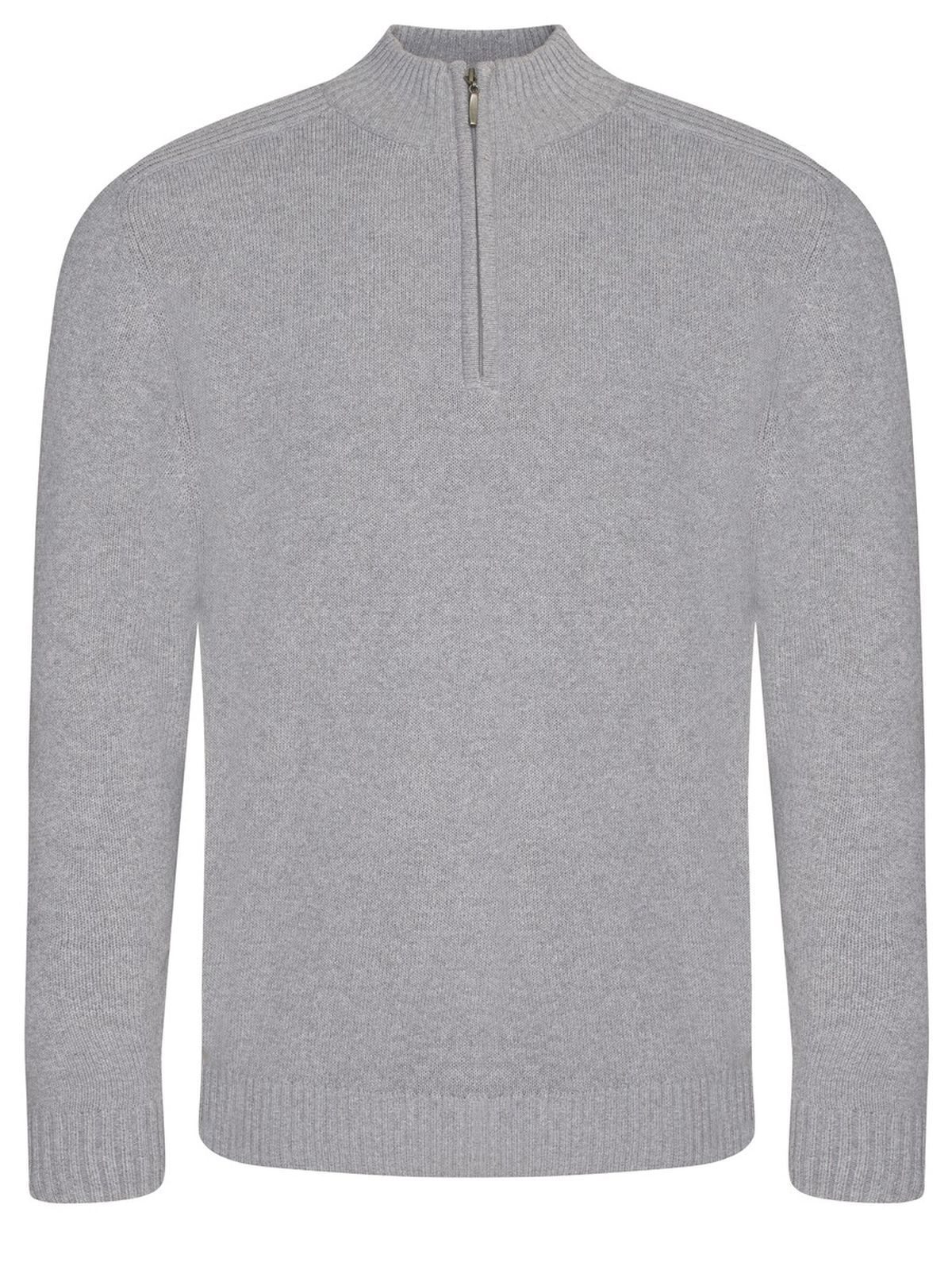 Wakhan 1/4 Zip Nachhaltiger Pullover - HGR - Heidegrau