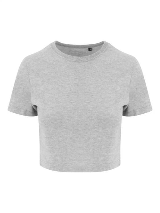 Triblend Crop-T-Shirt für Damen - HGR - Meliertes Grau