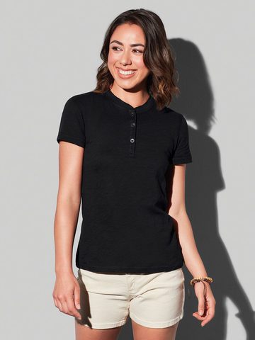 Sharon Henley T-Shirts Slub