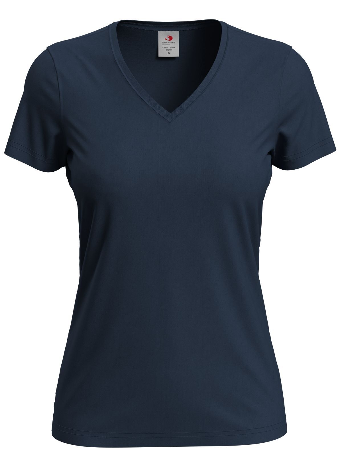 Klassisches T-Shirt mit V-Ausschnitt für Damen - BLM - Mitternachtsblau