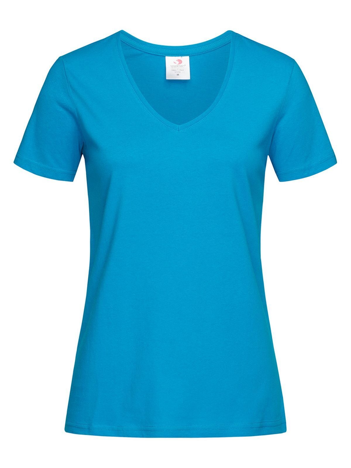 Klassisches T-Shirt mit V-Ausschnitt für Damen - OCB - Ozeanblau