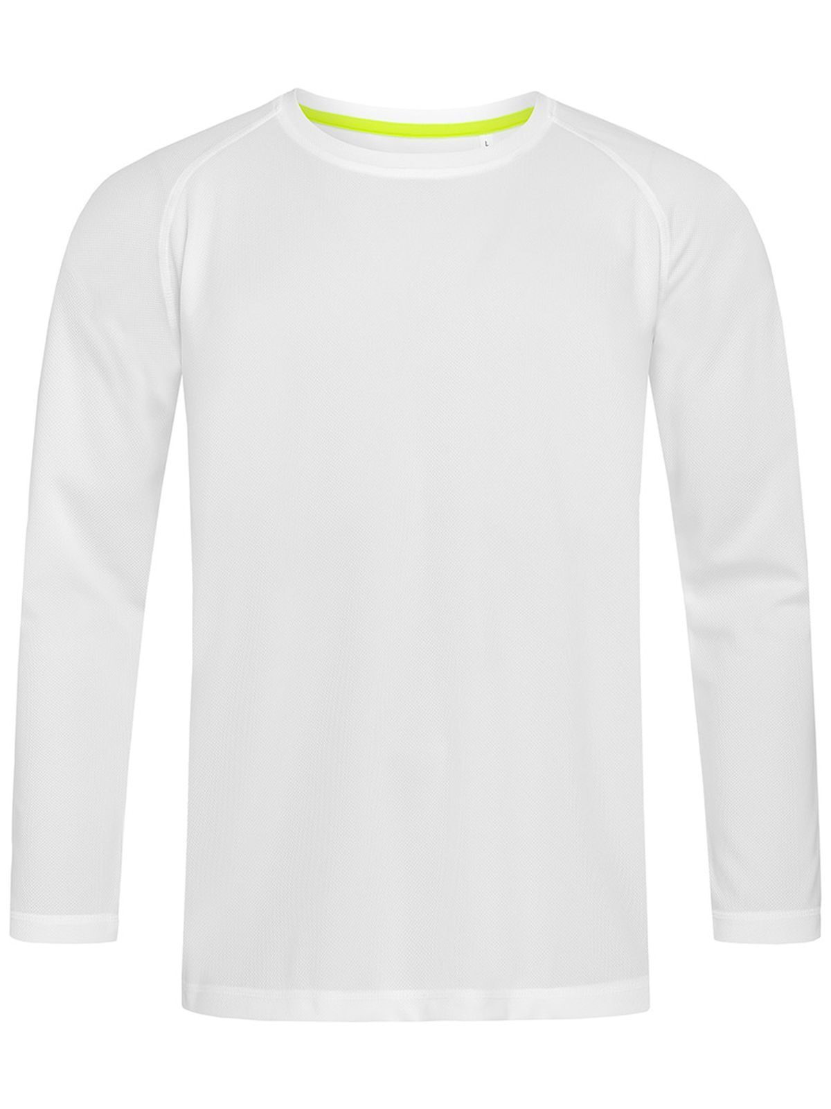 Mesh-Langarmshirt - WHI - Weiß