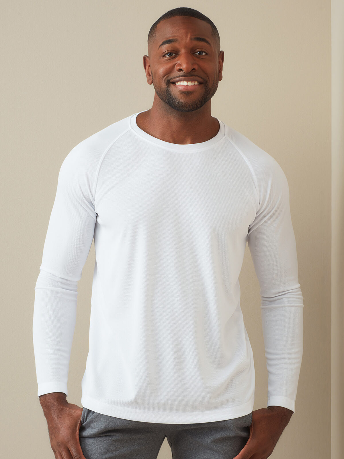 Mesh-Langarmshirt