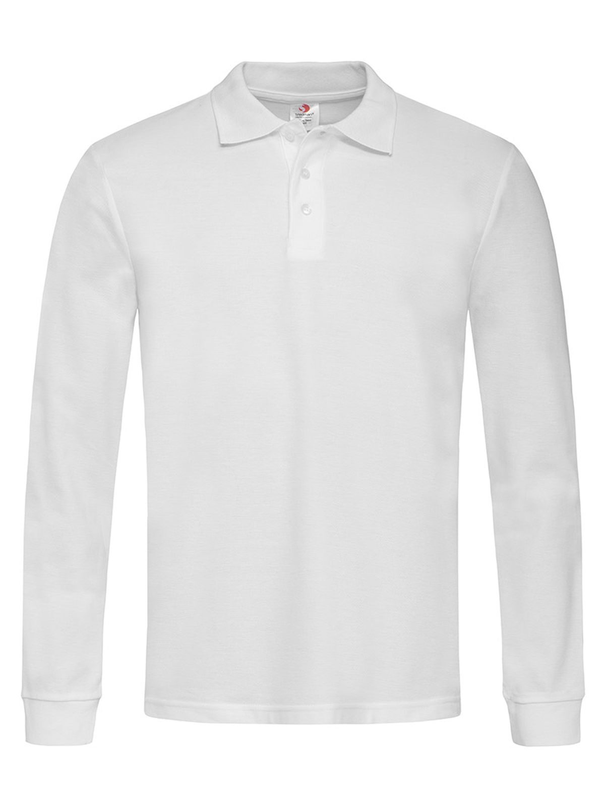 Klassisches Polo-Langarmshirt - WHI - Weiß