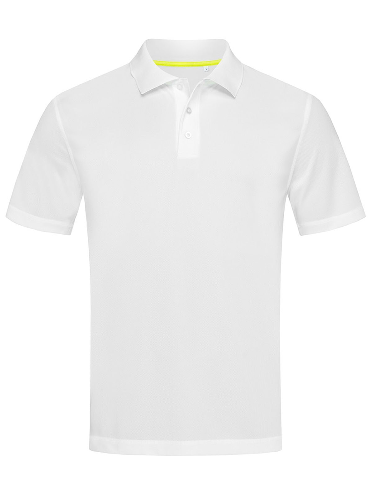 Mesh-Polo - WHI - Weiß