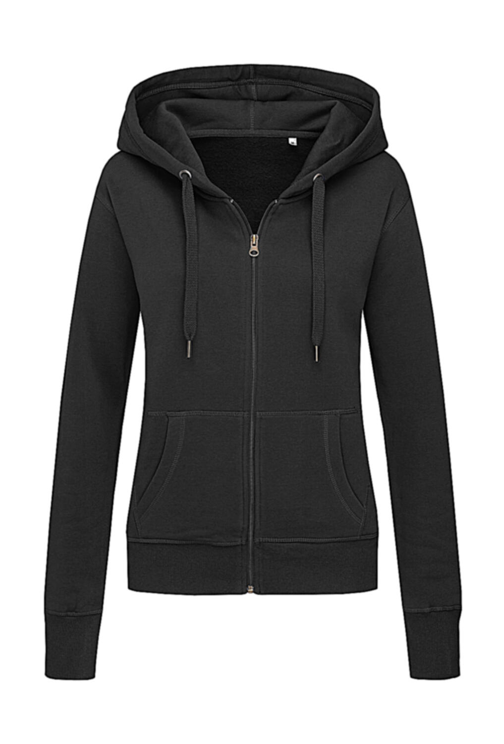 Damen-Kapuzenpullover mit Reißverschluss - BLO - Schwarzer Opal