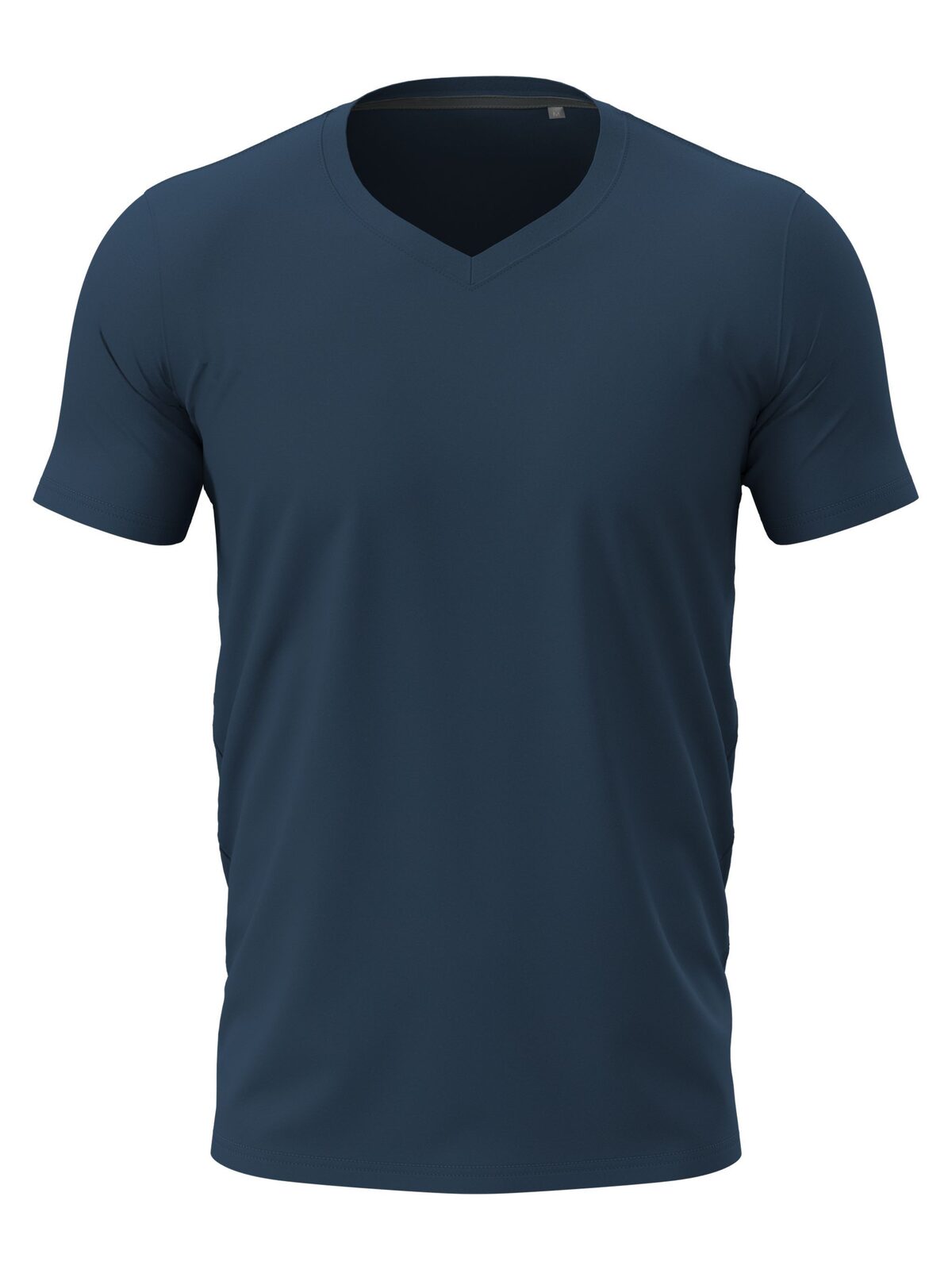Stretch-T V-Ausschnitt - NAV - Marineblau