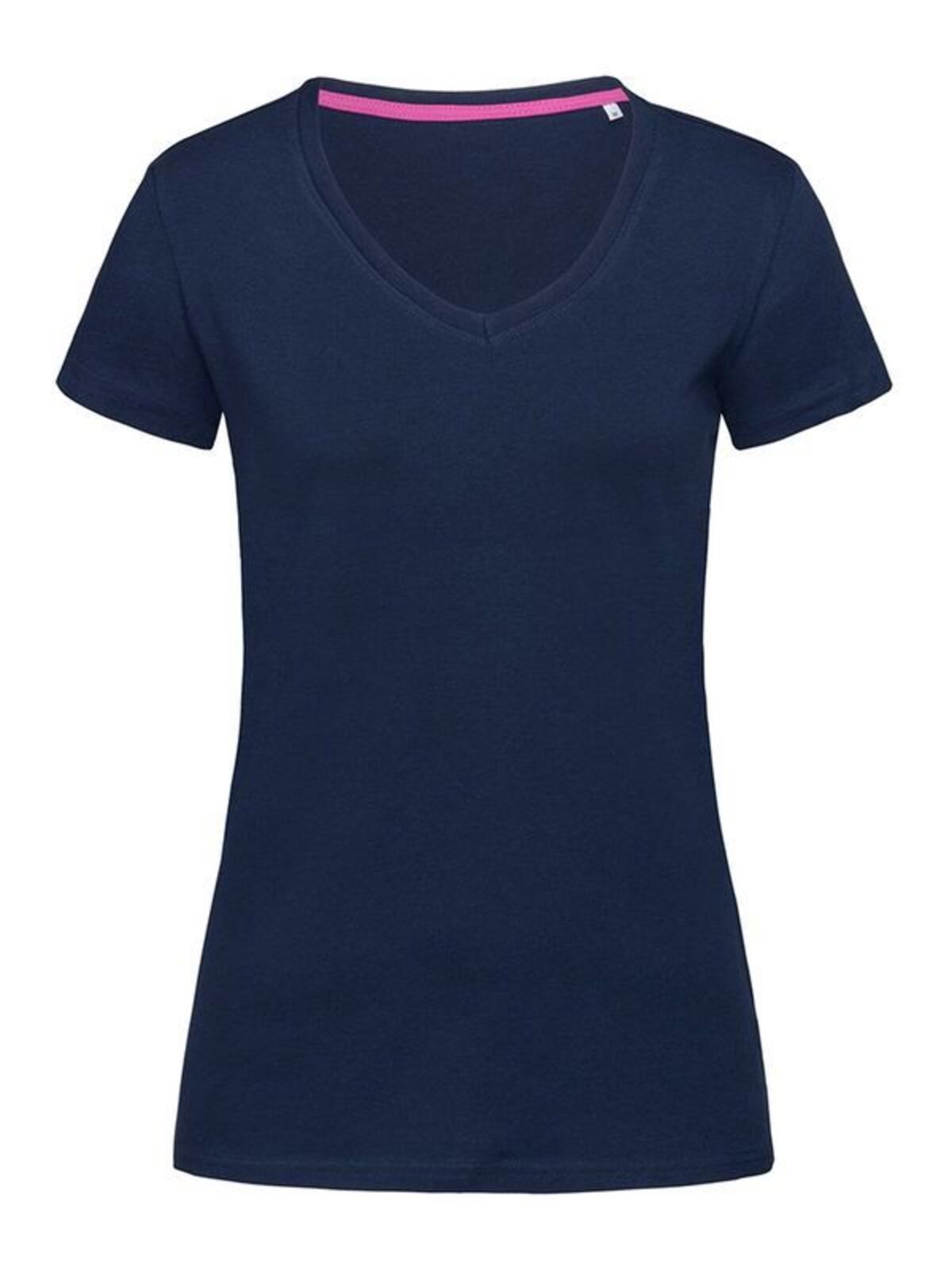 Stretch-T V-Ausschnitt Damen - BLM - Mitternachtsblau