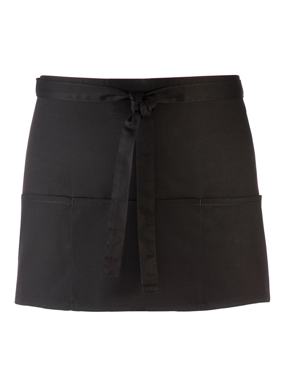 Schürze mit 3 Taschen aus der Colors Collection - BLAC - Schwarz