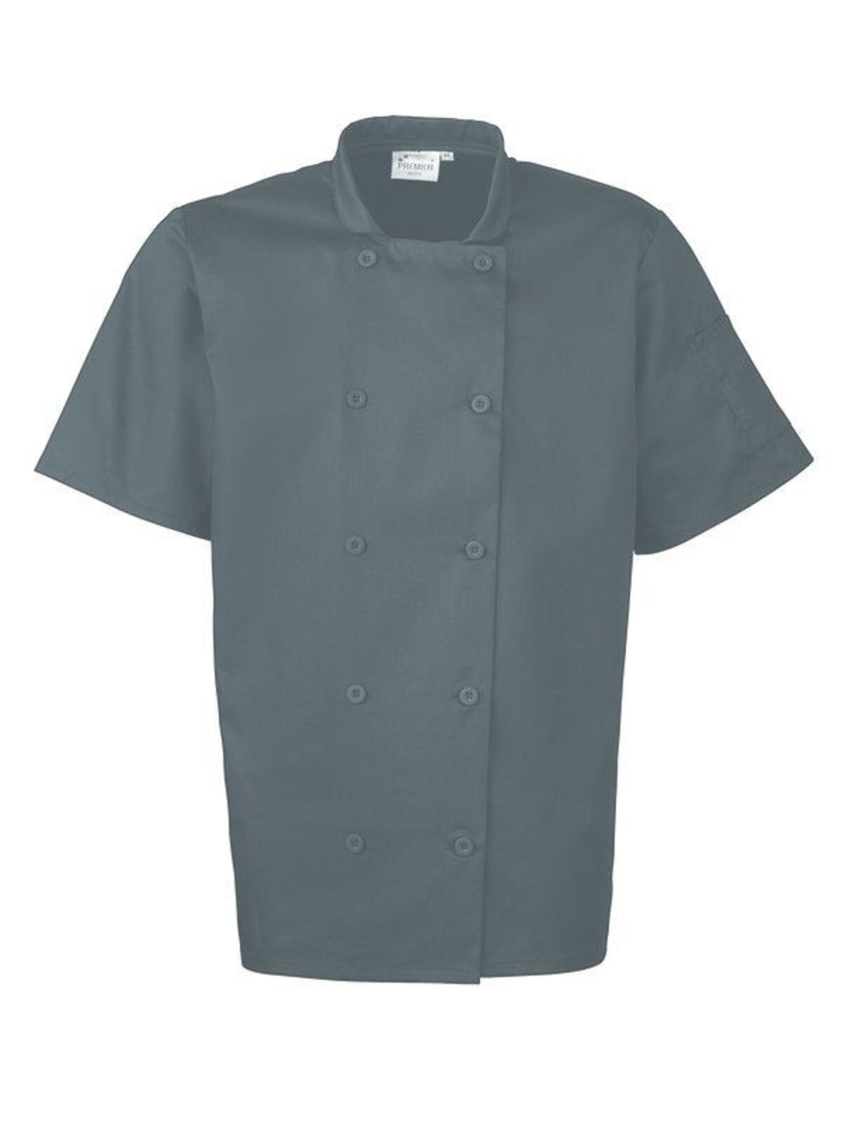 Kochjacke mit kurzen Ärmeln - STEE - Stahl